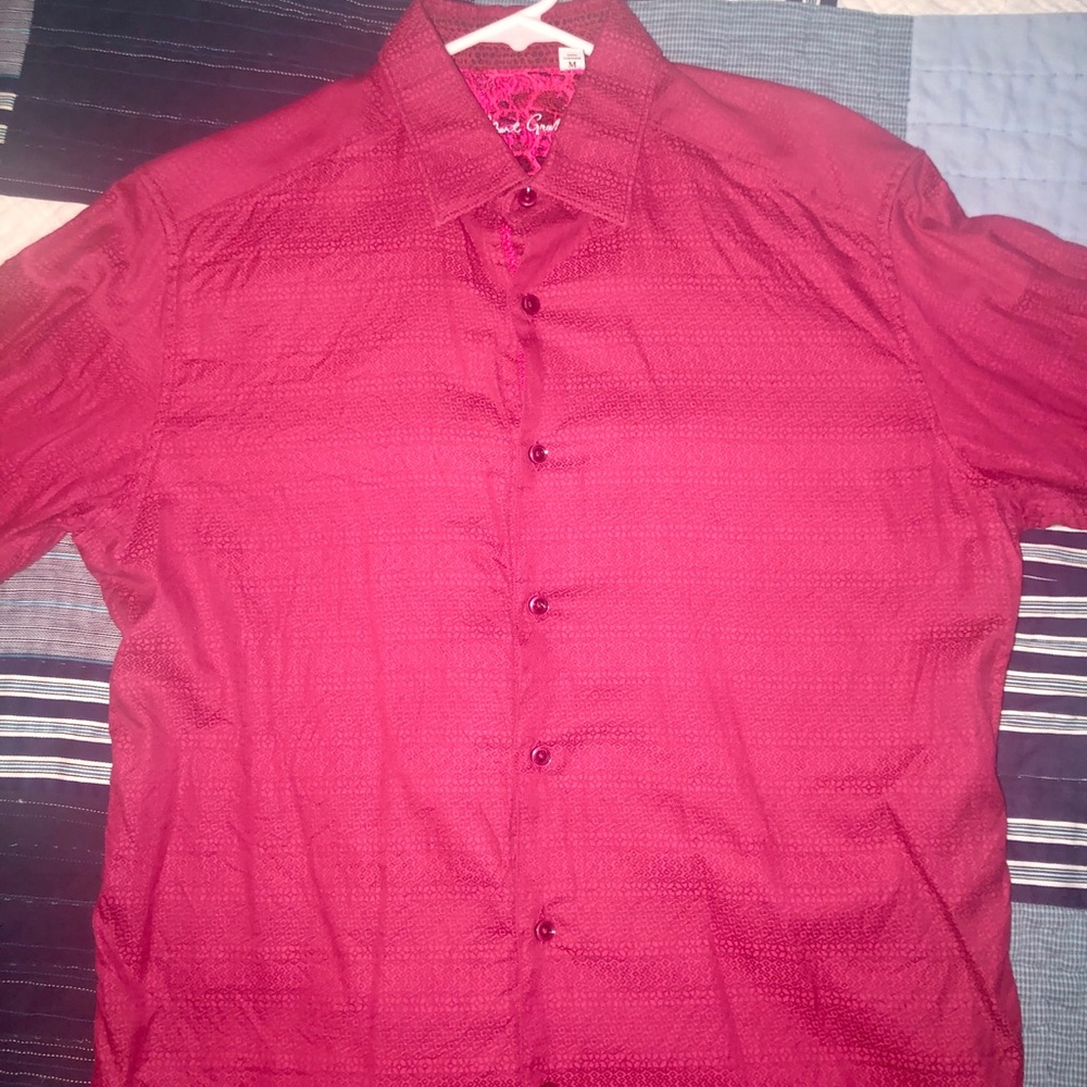 Men’s Red Robert Graham Medium button-up shirt